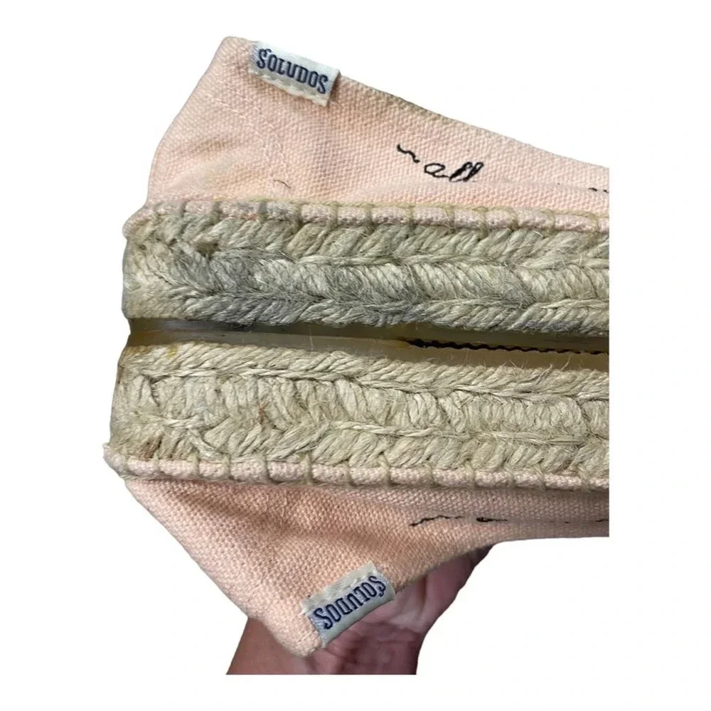 Soludos pink all we need is love espadrille